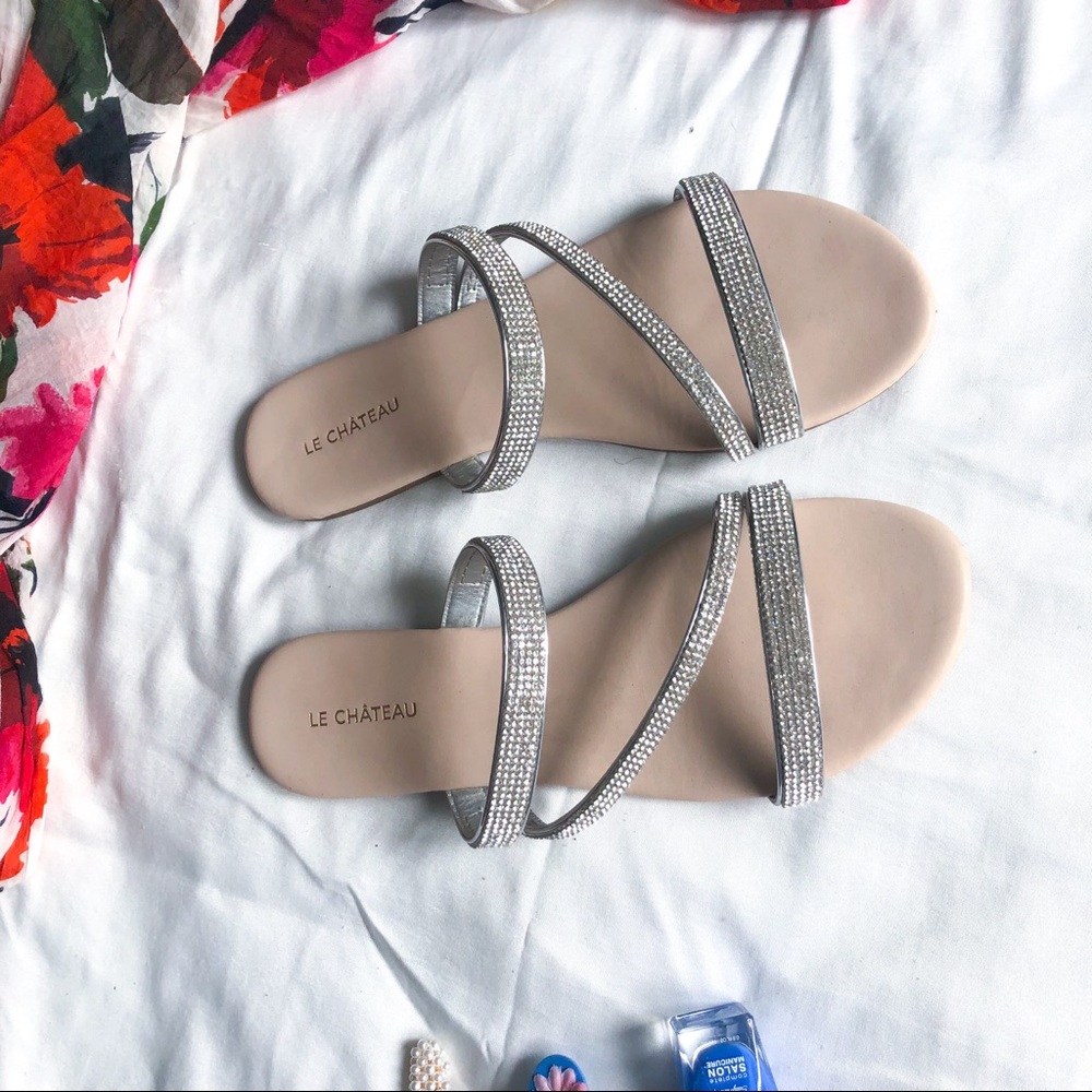 Le Château Silver Sandals